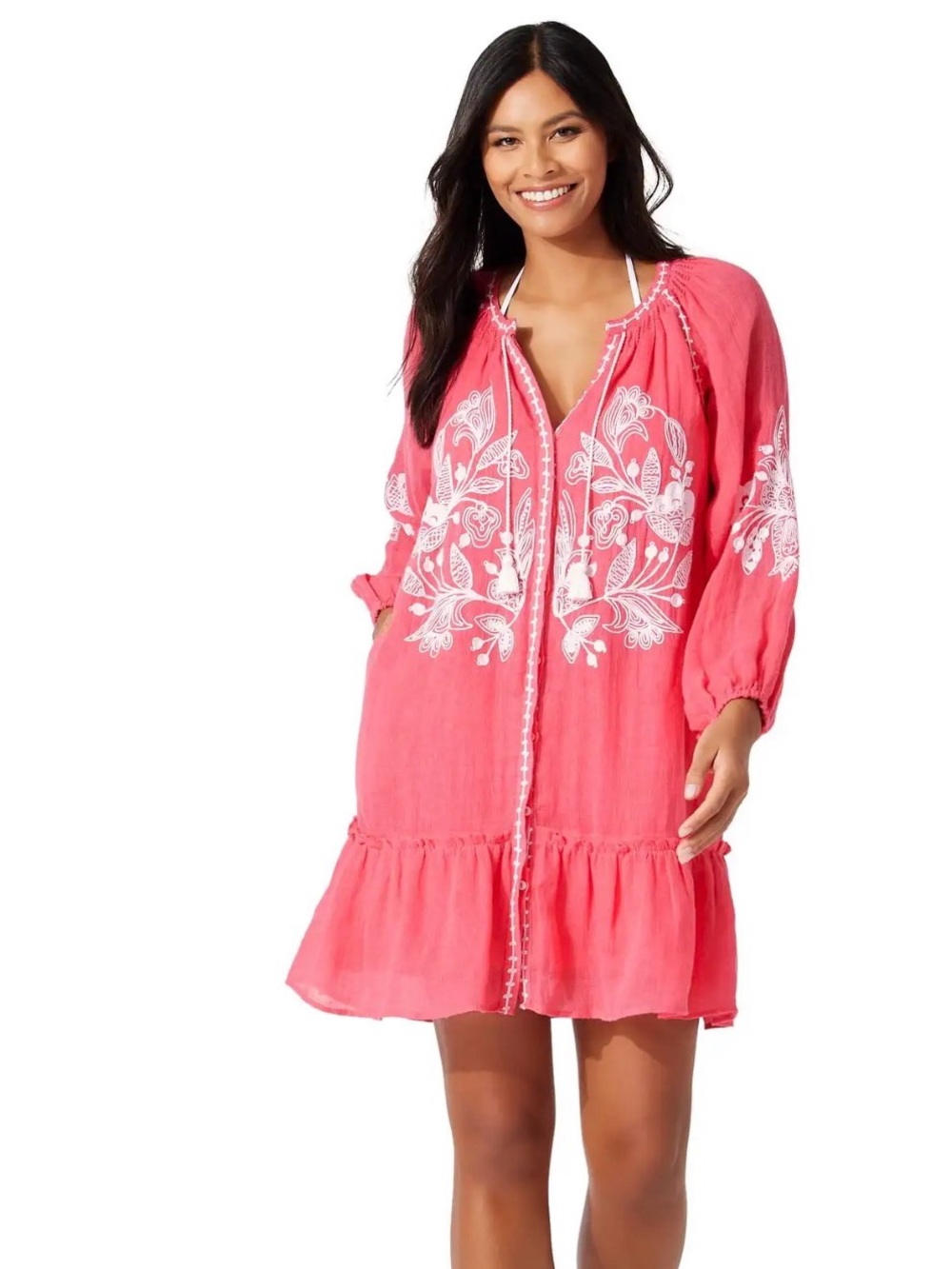 Tommy Bahama Coral Embroidered Swim Coverup